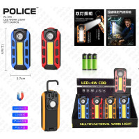 Ліхтар кемпінговий Police PL-078-4W+COB 3xAAA, Магніт, Гачок