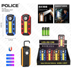 Ліхтар кемпінговий Police PL-078-4W+COB 3xAAA, Магніт, Гачок
