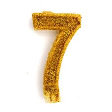 Свічка в торт цифра "7", золота