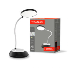 Настільна LED лампа TITANUM TLTF-022B 7W 3000-6500K акумуляторна чорна