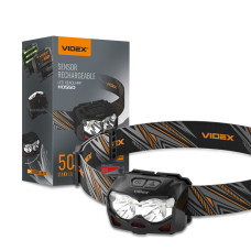 Ліхтар налобний VIDEX VLF-H055D, 500 Лм, 5000K, білий+червоний
