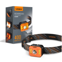 Ліхтар налобний VIDEX VLF-H085-OR, 400 Лм, 5000K, білий+червоний