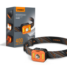 Ліхтар налобний VIDEX VLF-H085-OR, 400 Лм, 5000K, білий+червоний