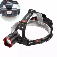 Ліхтар налобний W688A-TG, 2x18650, zoom, заряджання Type-C