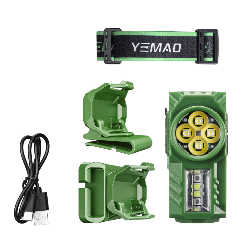 Ліхтар налобний Yemao YM-T614 4XTE+2LED 380Lm Li-Ion