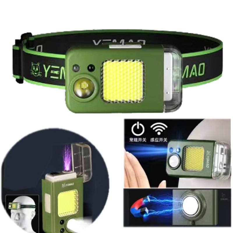 Ліхтар налобний Yemao YM-T618 LED+COB Li-Ion