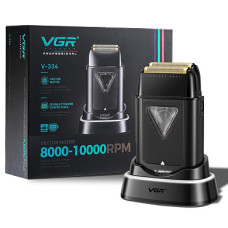 Електробритва VGR V-334, сітчаста (шейвер), подвійне лезо, 10000 об/хв, LED-дисплей