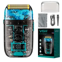 Електробритва VGR V-352, сітчаста (шейвер), подвійне лезо, IPX5, LED-дисплей