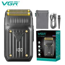 Електробритва VGR V-363, сітчаста (шейвер), подвійне лезо, IPX6, LED-дисплей