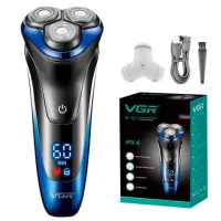 Електробритва VGR V-387, роторна, IPX6, LED-дисплей