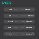 Електробритва VGR V-640 S, сітчаста (шейвер), подвійне лезо, 9000 об/хв, IPX6, LED-дисплей