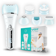 Епілятор VGR V-733, 12 насадок, IPX7, LED-дисплей