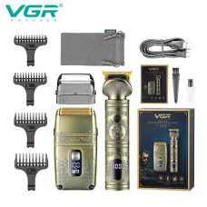 Комплект для стрижки VGR V-649, 2 в 1: електробритва-шейвер, тример