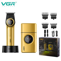 Комплект для стрижки VGR V-977+V-377, 3 в 1: електробритва-шейвер, тример, насадка-стайлер