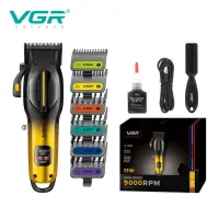 Машинка для стрижки VGR V-026, 6 насадок, 9000 об/хв, LED-дисплей