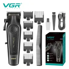 Машинка для стрижки VGR V-197, 6 насадок, LED-дисплей