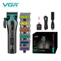 Машинка для стрижки VGR V-271, акумуляторна, 6 насадок, 11000 об/хв, 3000 mAh, LED-дисплей