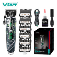 Машинка для стрижки VGR V-279, акумуляторна, 6 насадок, 9000 об/хв, 2500 mAh, LED-дисплей
