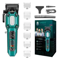 Машинка для стрижки VGR V-600B, 6 насадок, 7000 об/хв, LED-дисплей