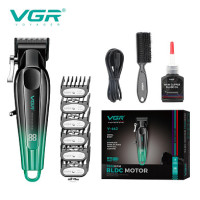 Машинка для стрижки VGR V-662, 6 насадок, 7000 об/хв, LED-дисплей