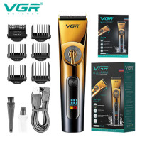 Машинка для стрижки VGR V-663, 6 насадок, IPX6, LED-дисплей