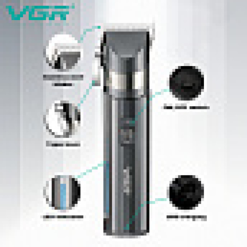 Машинка для стрижки VGR V-687, 4 насадки, LED-дисплей