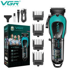 Машинка для стрижки VGR V-692, 4 насадки, LED-дисплей