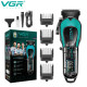 Машинка для стрижки VGR V-692, 4 насадки, LED-дисплей