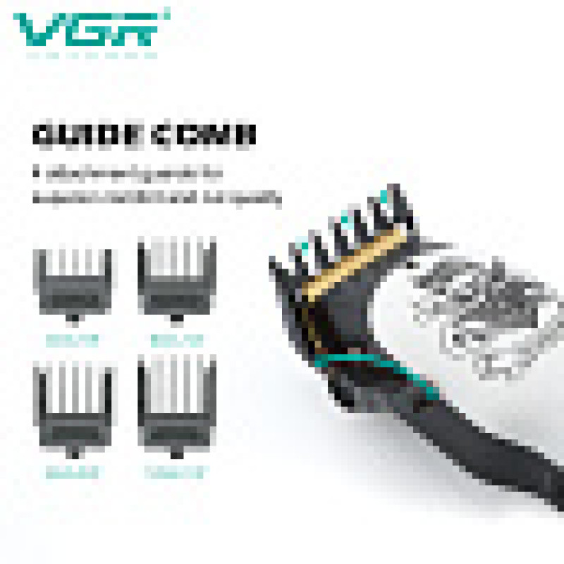Машинка для стрижки VGR V-699, 4 насадки, LED-дисплей