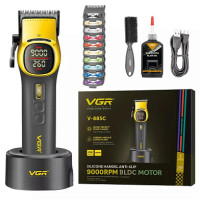 Машинка для стрижки VGR V-885C, 10 насадок, LED-дисплей