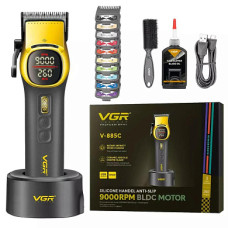 Машинка для стрижки VGR V-885C, 10 насадок, LED-дисплей
