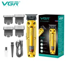 Машинка для стрижки VGR V-904, 4 насадки, LED-дисплей