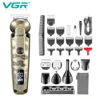 Набір для стрижки VGR V-103, 8 в 1, 19 насадок, LED-дисплей