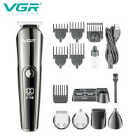 Набір для стрижки VGR V-107, 10 в 1, 10 насадок, LED-дисплей