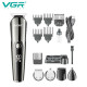 Набір для стрижки VGR V-107, 10 в 1, 10 насадок, LED-дисплей