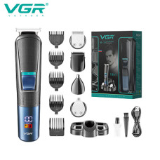 Набір для стрижки VGR V-108, 10 в 1, 10 насадок, LED-дисплей