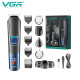 Набір для стрижки VGR V-108, 10 в 1, 10 насадок, LED-дисплей
