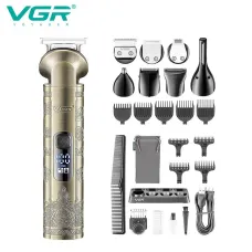 Набір для стрижки VGR V-110, 8 в 1, 17 насадок, LED-дисплей