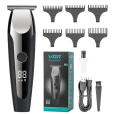 Тример VGR V-059, 4 насадки, LED-дисплей