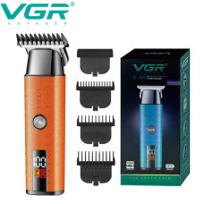 Тример VGR V-943, 3 насадки, LED-дисплей, помаранчевий