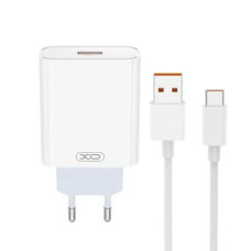 Мережевий зарядний пристрій XO L164, 120W, з кабелем Type-C, Білий