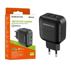 Мережевий зарядний пристрій Borofone BA46A, PD18W, Чорний
