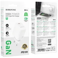 Мережевий зарядний пристрій Borofone BN26, PD20W, Білий