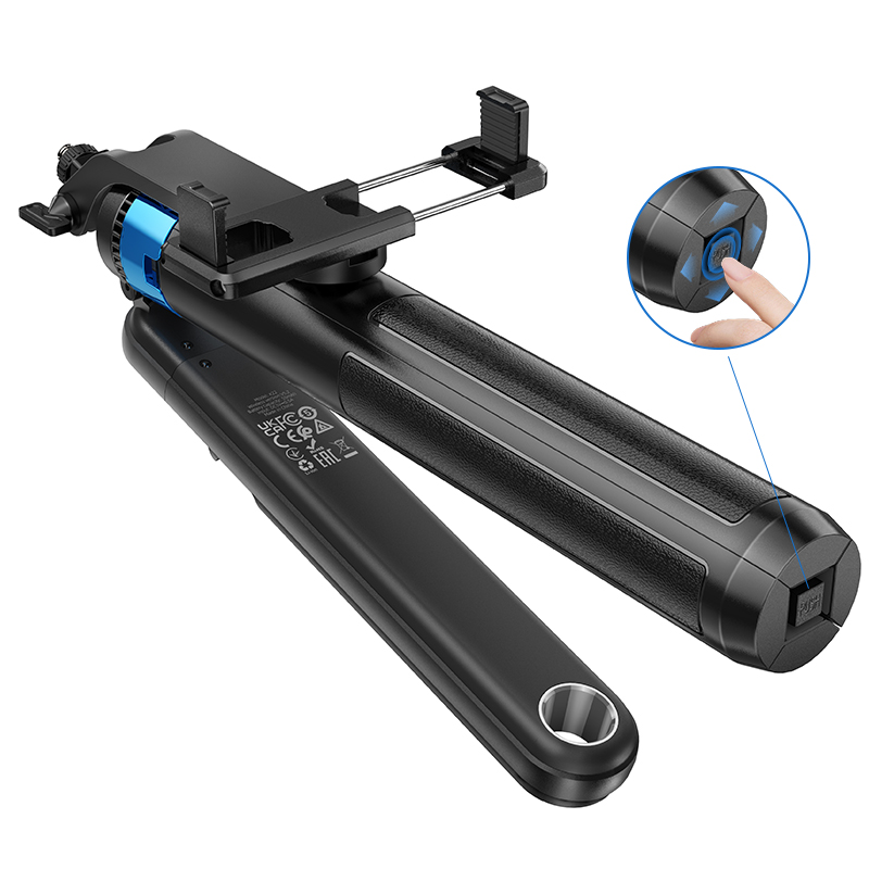 Монопод-штатив для селфі HOCO K22, Bluetooth-пульт, до 1.75 м, чорний