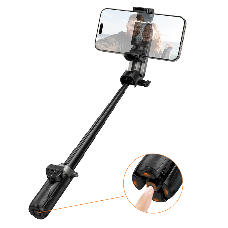 Монопод-штатив для селфі HOCO K27 Magic, 3 в 1, Bluetooth-пульт, чорний