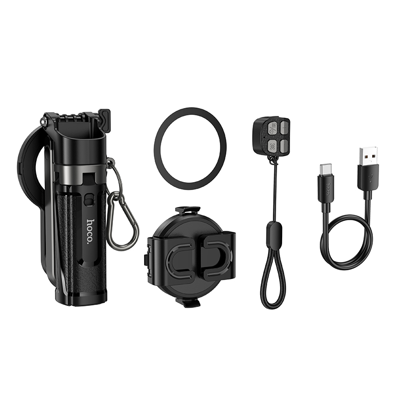 Монопод-штатив для селфі HOCO K27 Pro Magic, 3 в 1, магнітний, Bluetooth-пульт, чорний