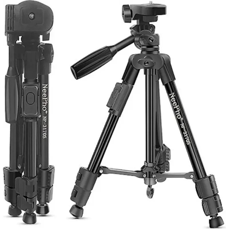 Штатив NeePho NP-3170S, 40-105 см, BT-пульт, Чорний