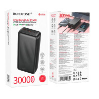Power Bank Borofone BJ80B, 30000 мА·год, PD20W, 22.5W, чорний