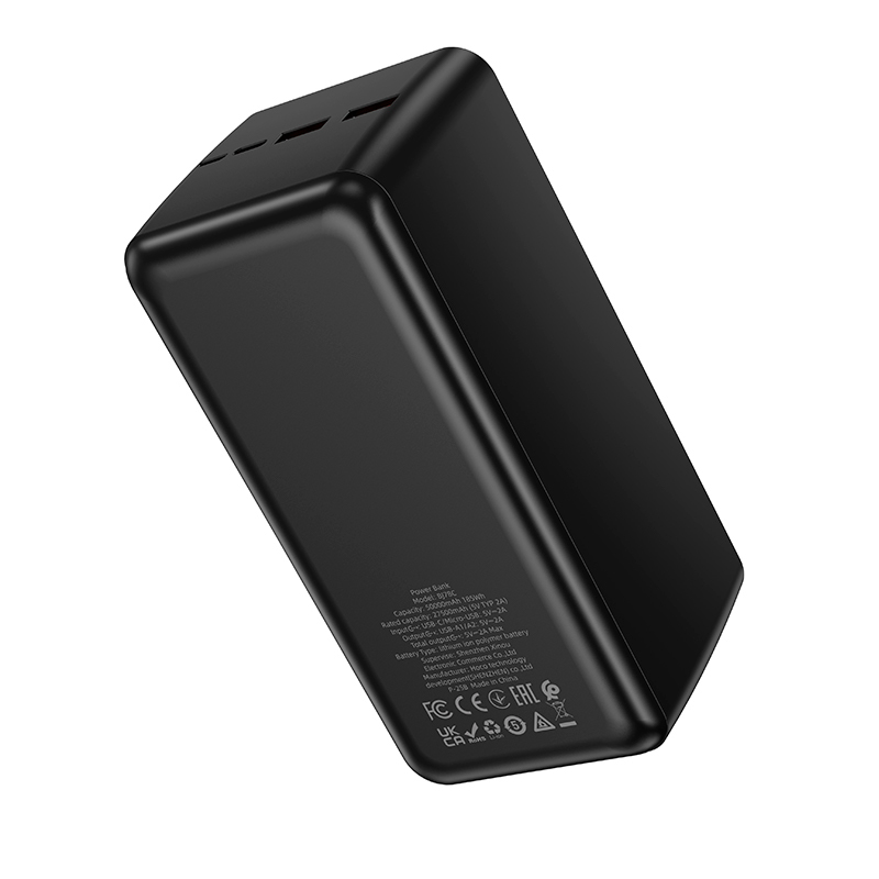 Power Bank Borofone BJ80C, 50000 мА·год, PD20W, 22.5W, чорний