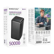 Power Bank Borofone BJ80C, 50000 мА·год, PD20W, 22.5W, чорний